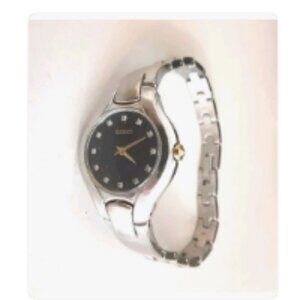 Vintage Seiko Quartz Ladies Watch Stainless Steel 1N000RC0 6.5"